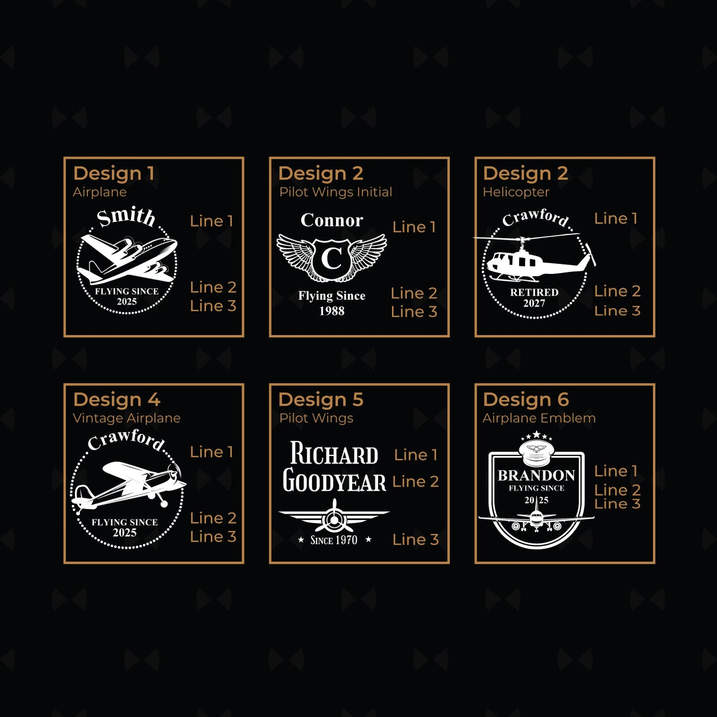 Aviator Pilot Personalized Full Pad Portfolio