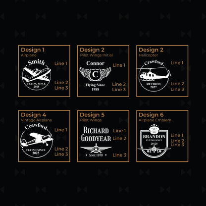 Aviator Pilot Personalized Full Pad Portfolio