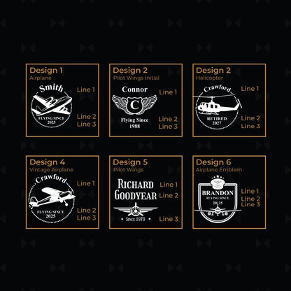 Aviator Pilot Personalized Leather Portfolio