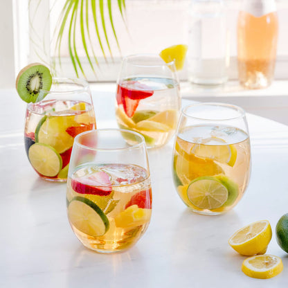 Arcoroc Perfection Stemless Wine Glass – Elegant 9 oz Glassware by Arc Cardinal - Pack of 12