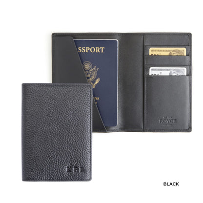 ROYCE New York Monogrammed RFID Blocking Passport Travel Organizer