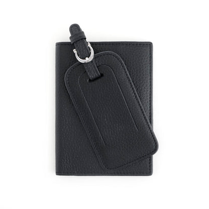 ROYCE New York Monogrammed RFID Passport Case Luggage Tag Set