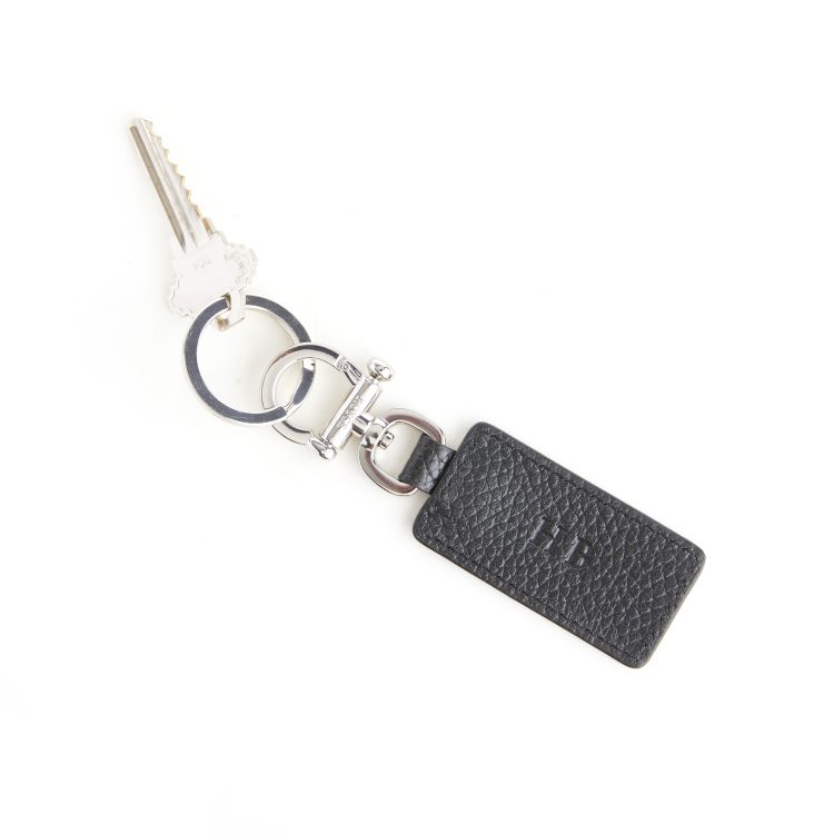 ROYCE New York Monogrammed Leather Luxe Key Chain