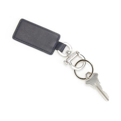 ROYCE New York Monogrammed Leather Luxe Key Chain