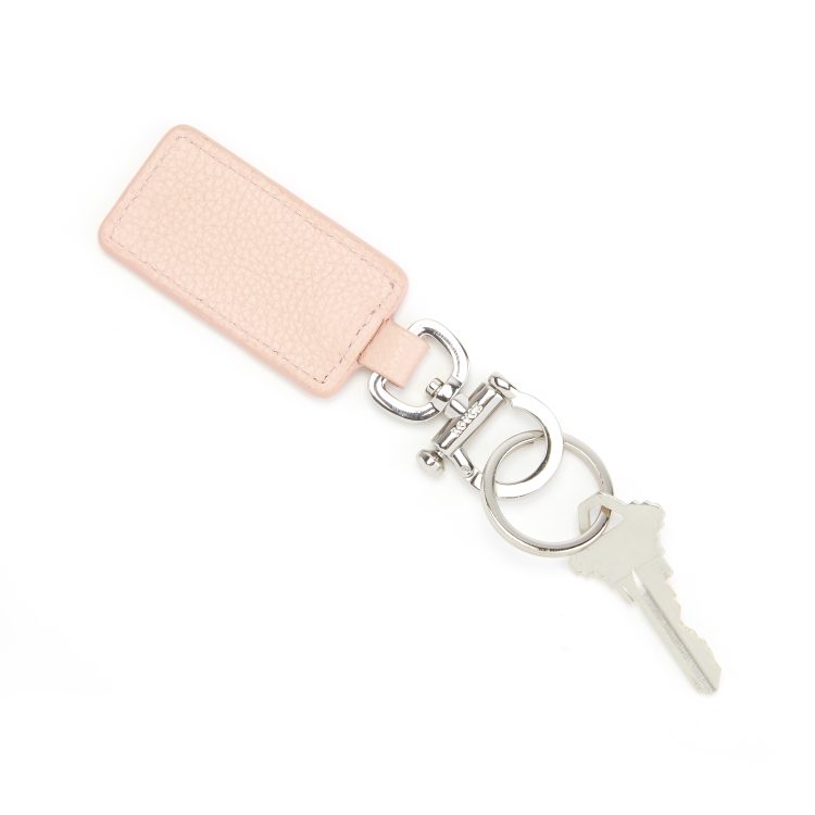 ROYCE New York Monogrammed Leather Luxe Key Chain