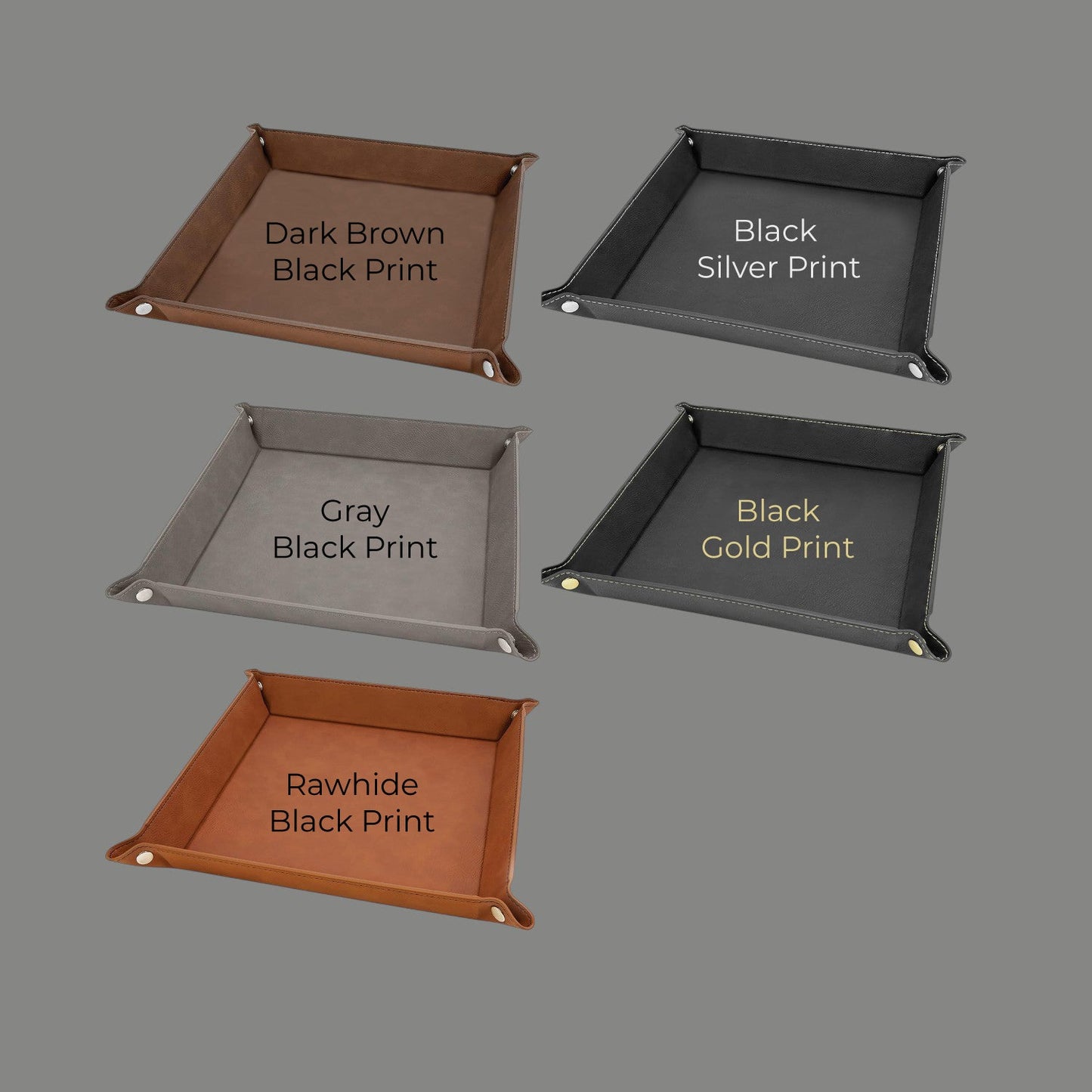 Hockey Personalized Leather Valet Tray Organizer