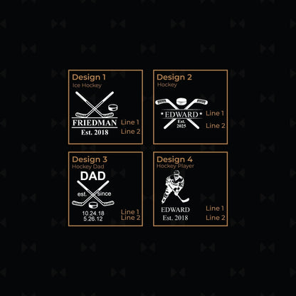 Hockey Personalized Legacy Reserve Whiskey Decanter with Rocks Glasses - 3 pc