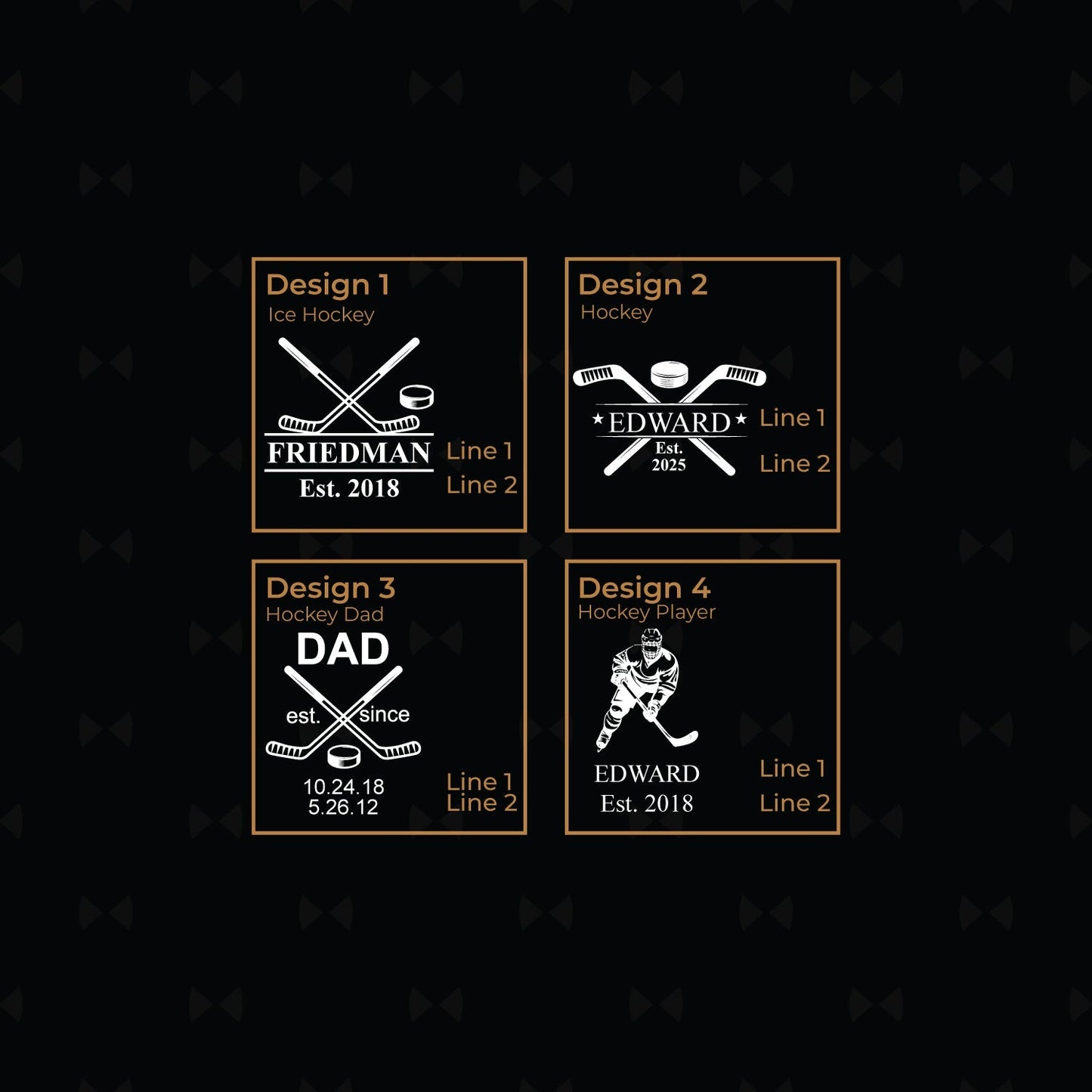 Hockey Personalized Stemless Beer Snifter - Set of 4