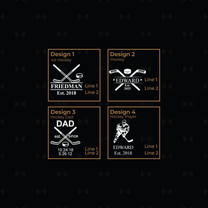 Hockey Personalized Stemless Beer Snifter - Set of 4