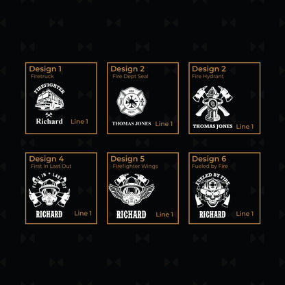 Firefighter Personalized Metal Flask