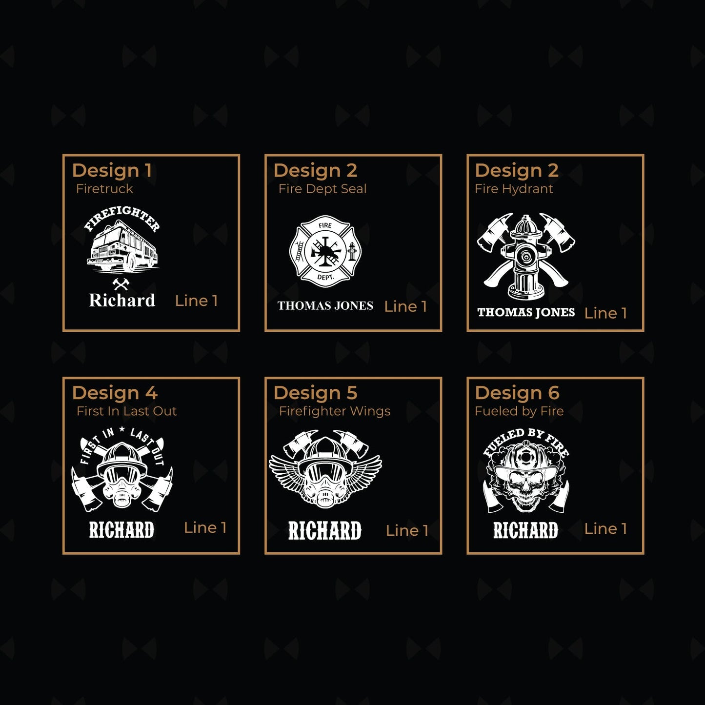 Firefighter Personalized Leather Portfolio