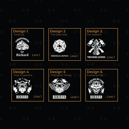 Firefighter Personalized Round Slate Paddle Cheese Board