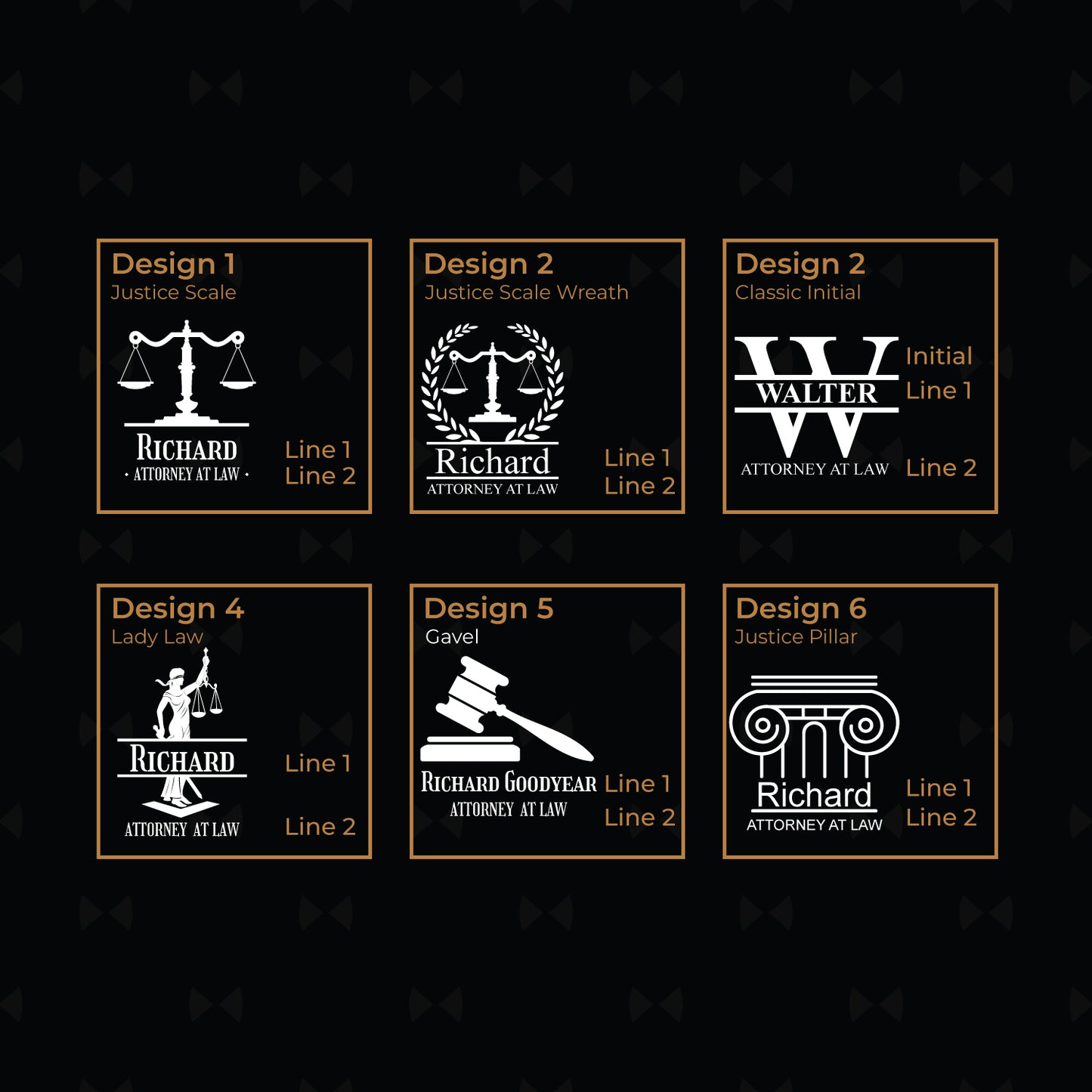 Lawyer Personalized Slate Coasters, Set of 4