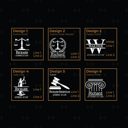 Lawyer Personalized Slate Coasters, Set of 4
