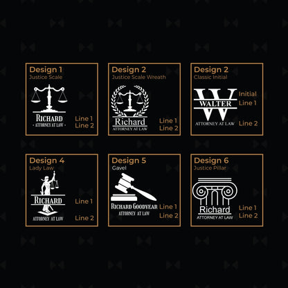 Lawyer Personalized Golf Bag Tag and Tee Holder