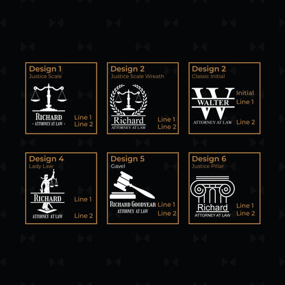 Lawyer Personalized Classic Whiskey Decanter with Glasses Gift Set