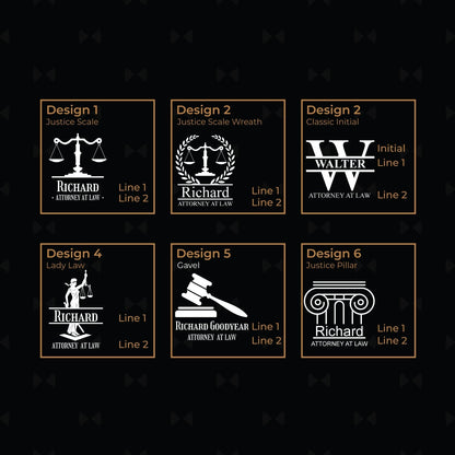 Lawyer Personalized Glass Coasters, Set of 4