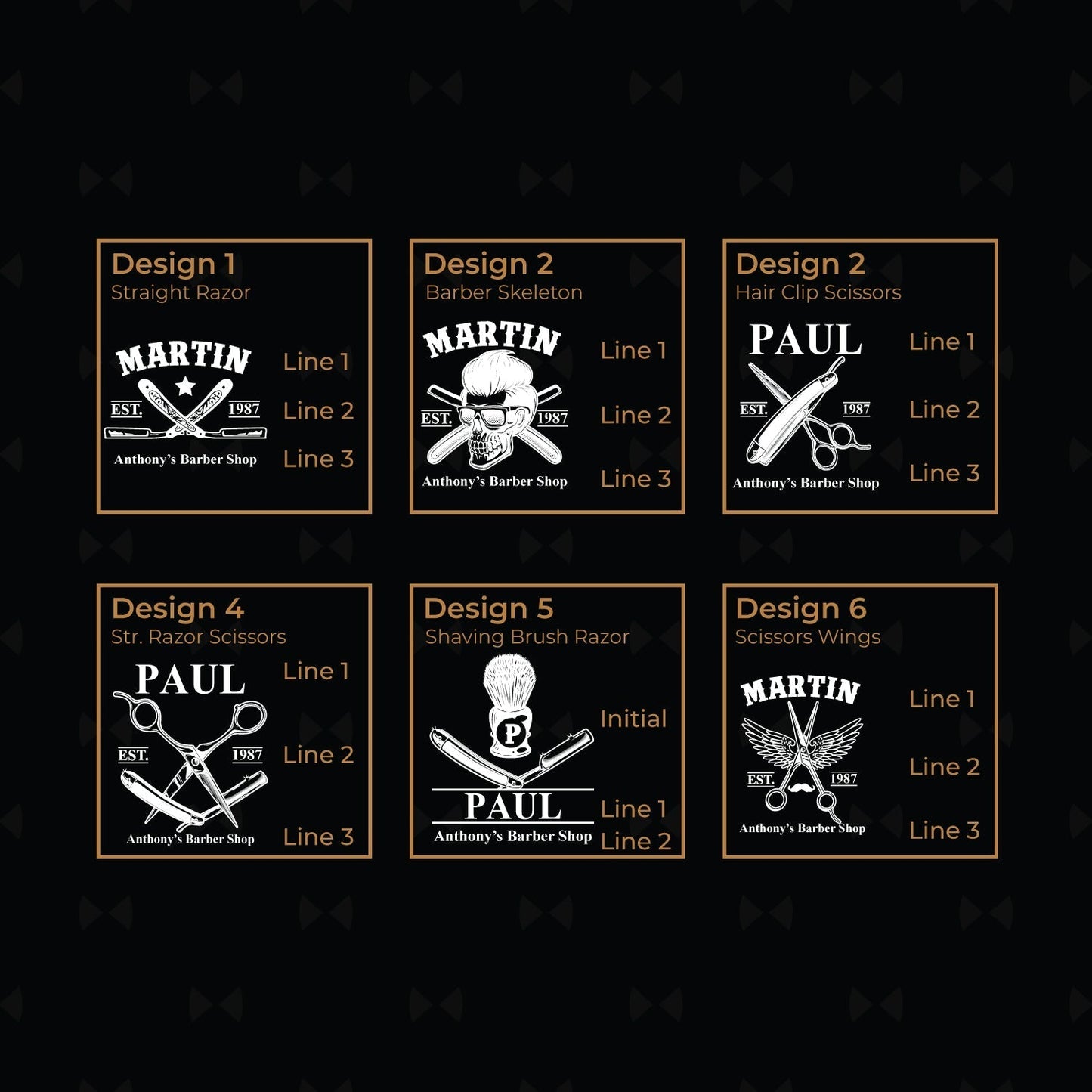 Barber Personalized Leather Portfolio