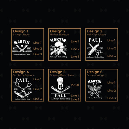 Barber Personalized Leather Portfolio