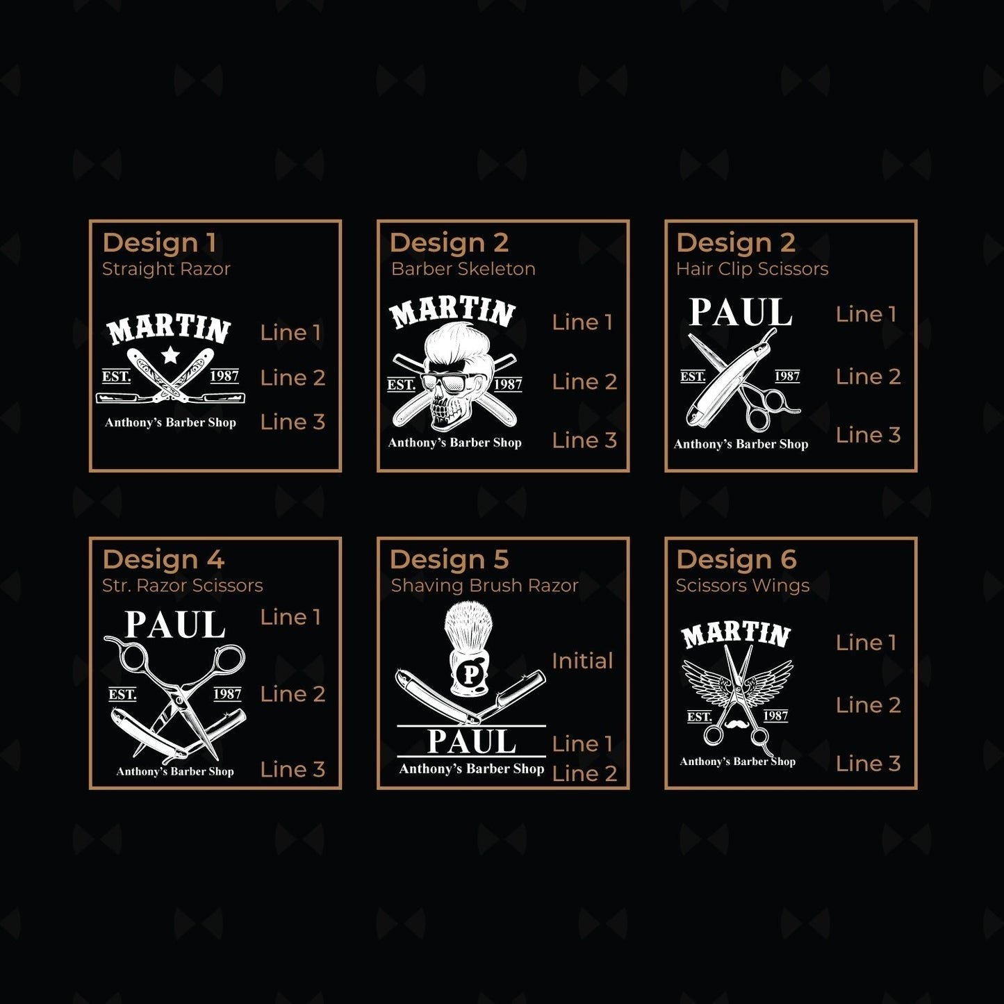 Barber Personalized Beer Mug Glass Set - 4pc