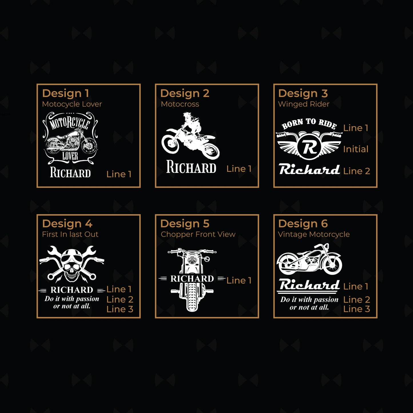 Motorcycle Rider Personalized Icy Whiskey Decanter with Glasses Gift Set