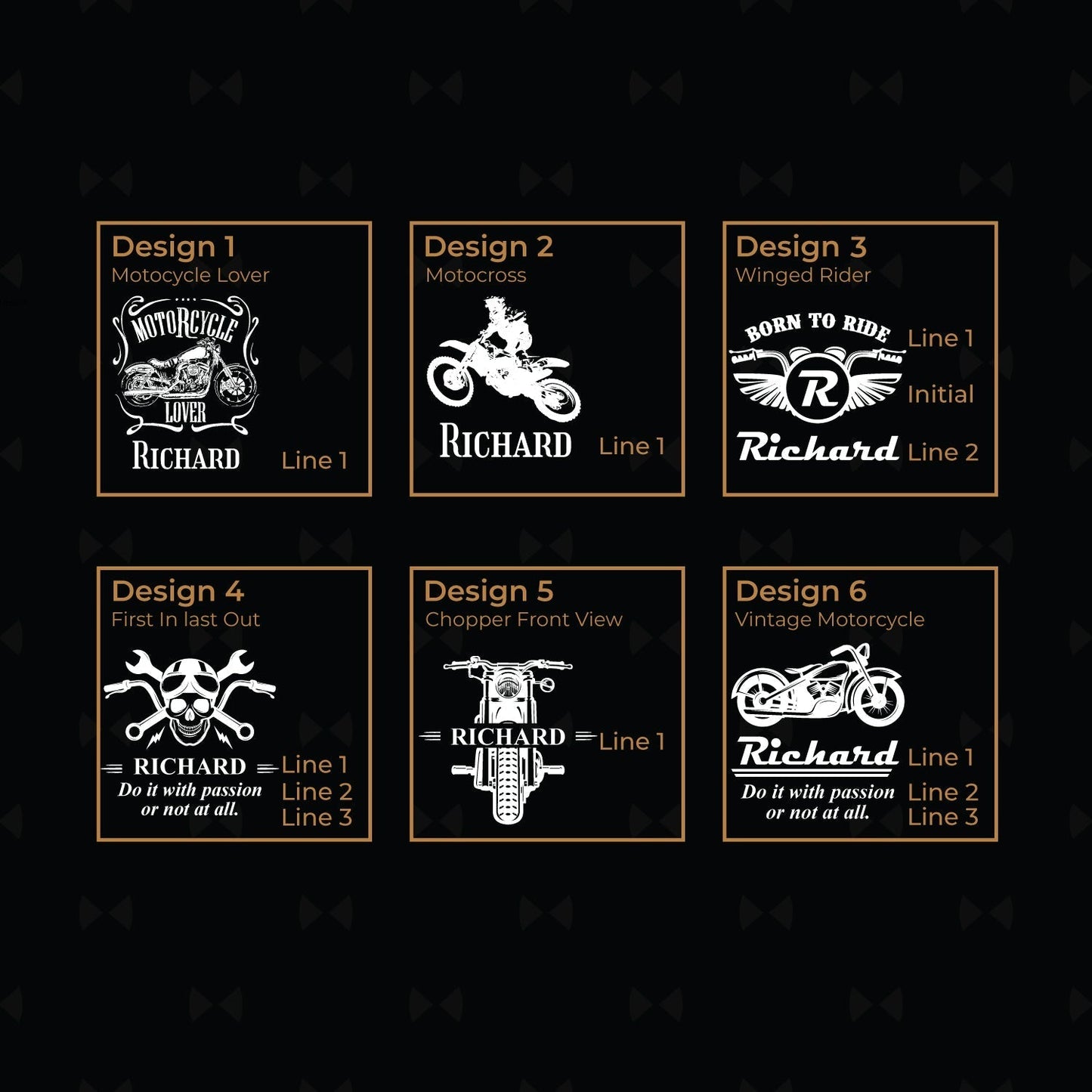 Motorcycle Rider Personalized Beer Snifter - Set of 4