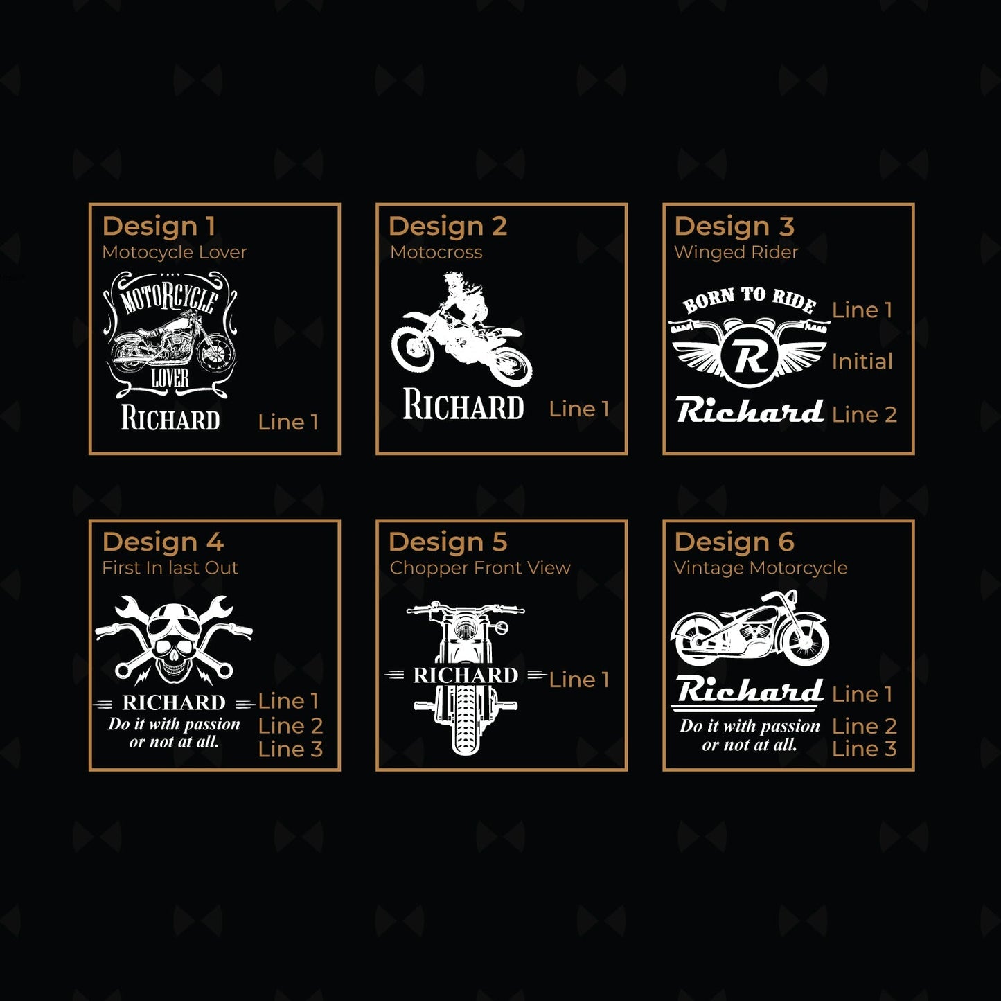 Motorcycle Rider Personalized Leather Portfolio