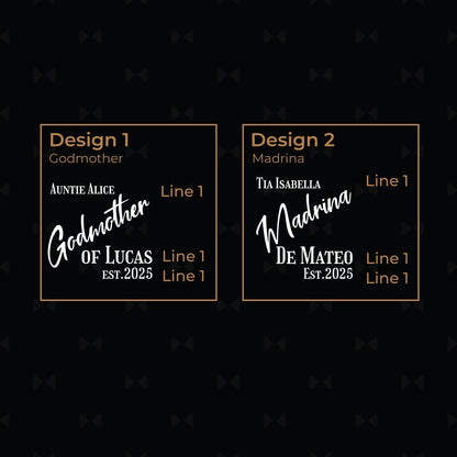 Godmother Personalized Whiskey Decanter with Whiskey Rocks Glasses Set - 3pc