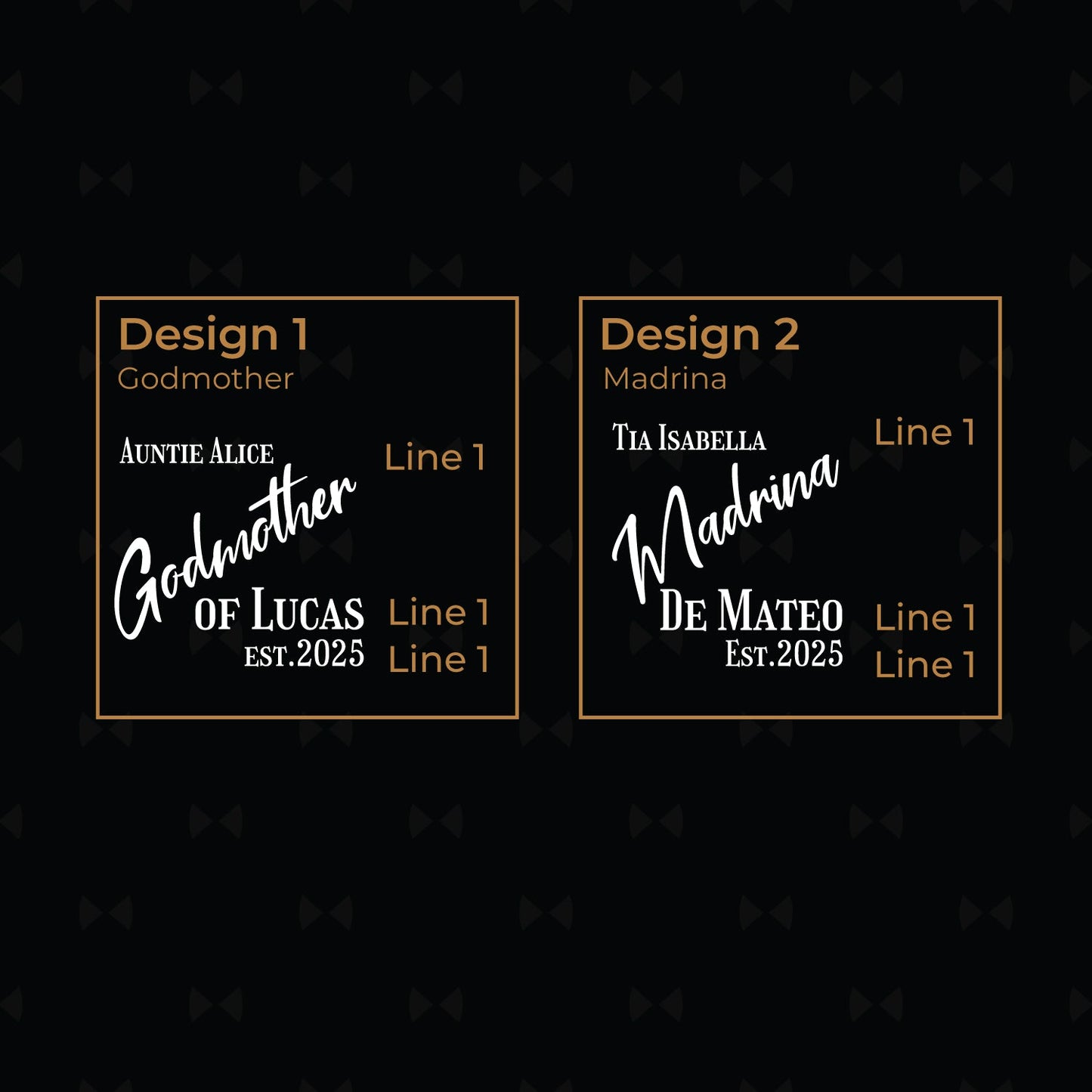 Godmother Personalized Classic Whiskey Decanter with Glasses Gift Set