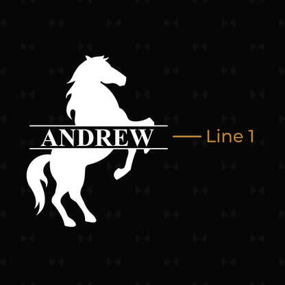 Equestrian Horse Personalized Leather Flask Set