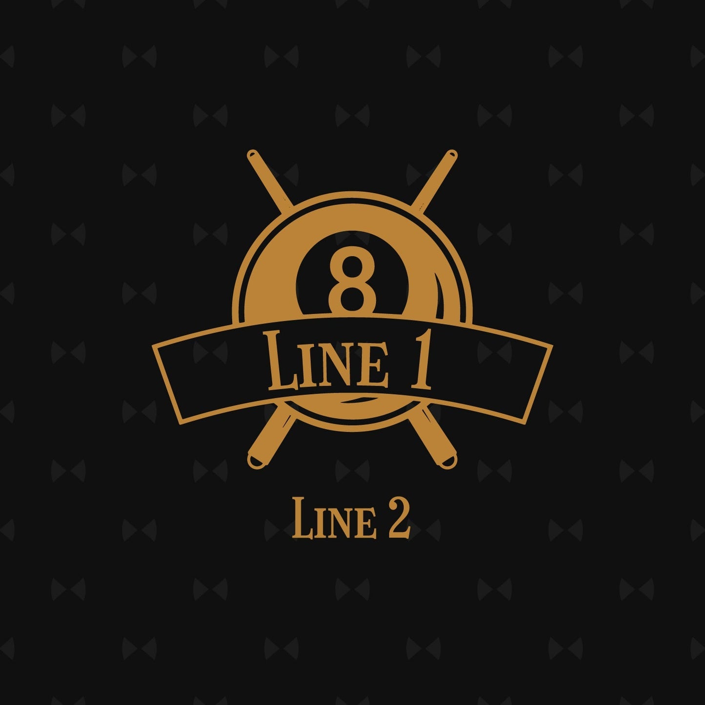 Pool Billiard Eight-Ball Personalized Round Slate Paddle Cheese Board