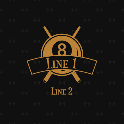 Pool Billiard Eight-Ball Personalized Leather Poker Gift Set