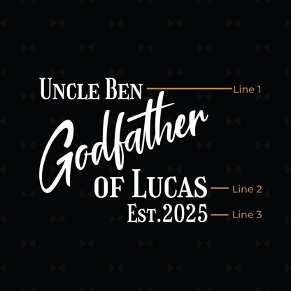 Godfather Personalized Whiskey Decanter with Whiskey Rocks Glasses Set - 3pc