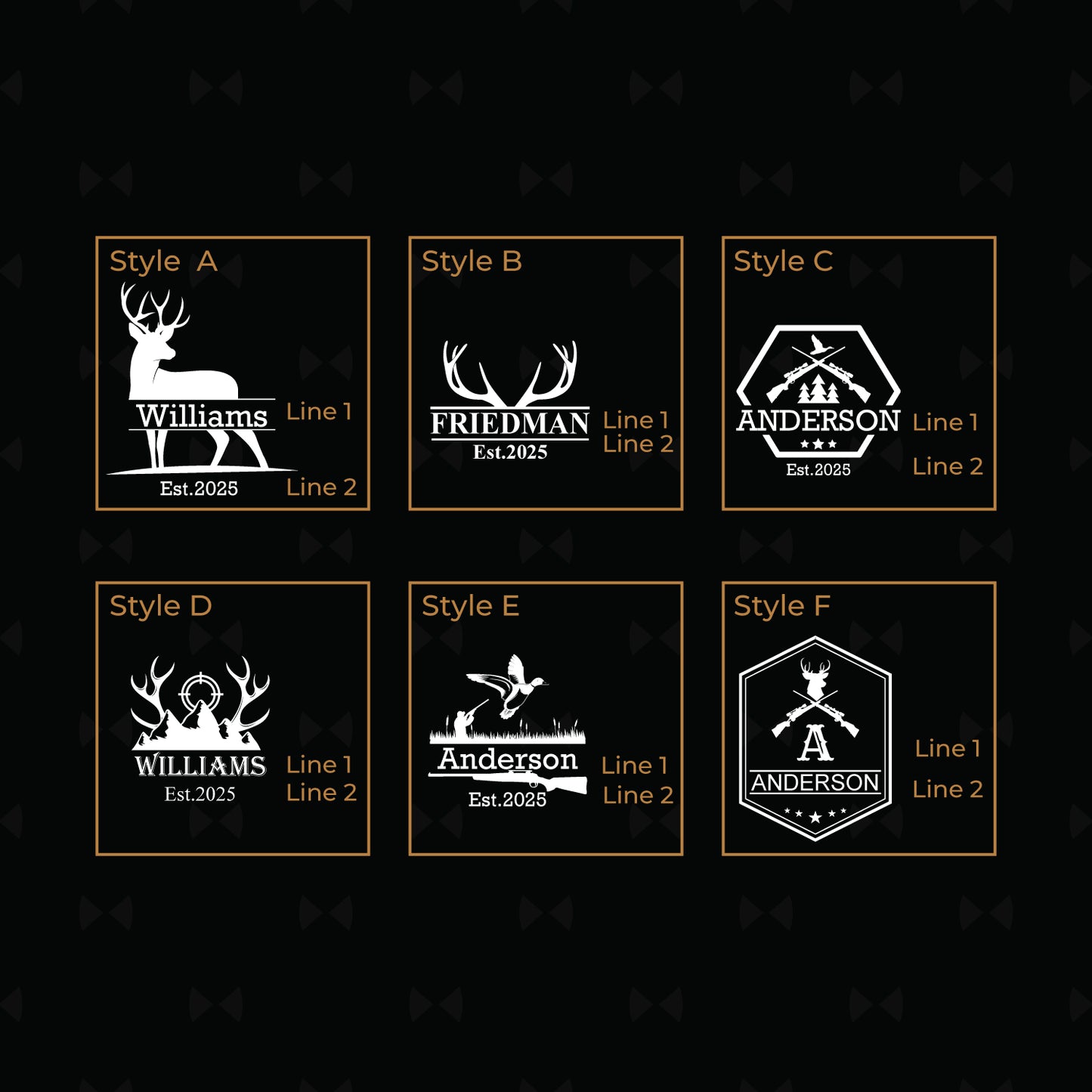 Hunting Personalized Classic Whiskey Decanter with Glasses Gift Set