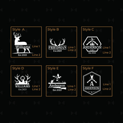 Hunting Personalized Classic Whiskey Decanter with Glasses Gift Set