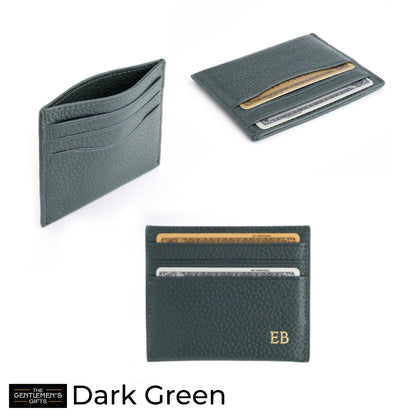 Monogrammed RFID Blocking Slim Card Holder Wallet