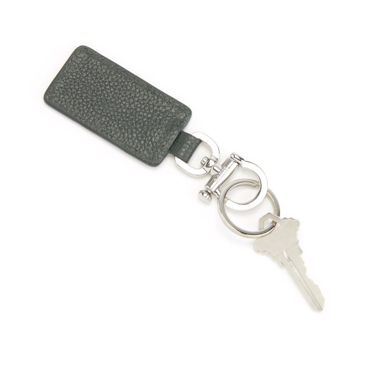 ROYCE New York Monogrammed Leather Luxe Key Chain
