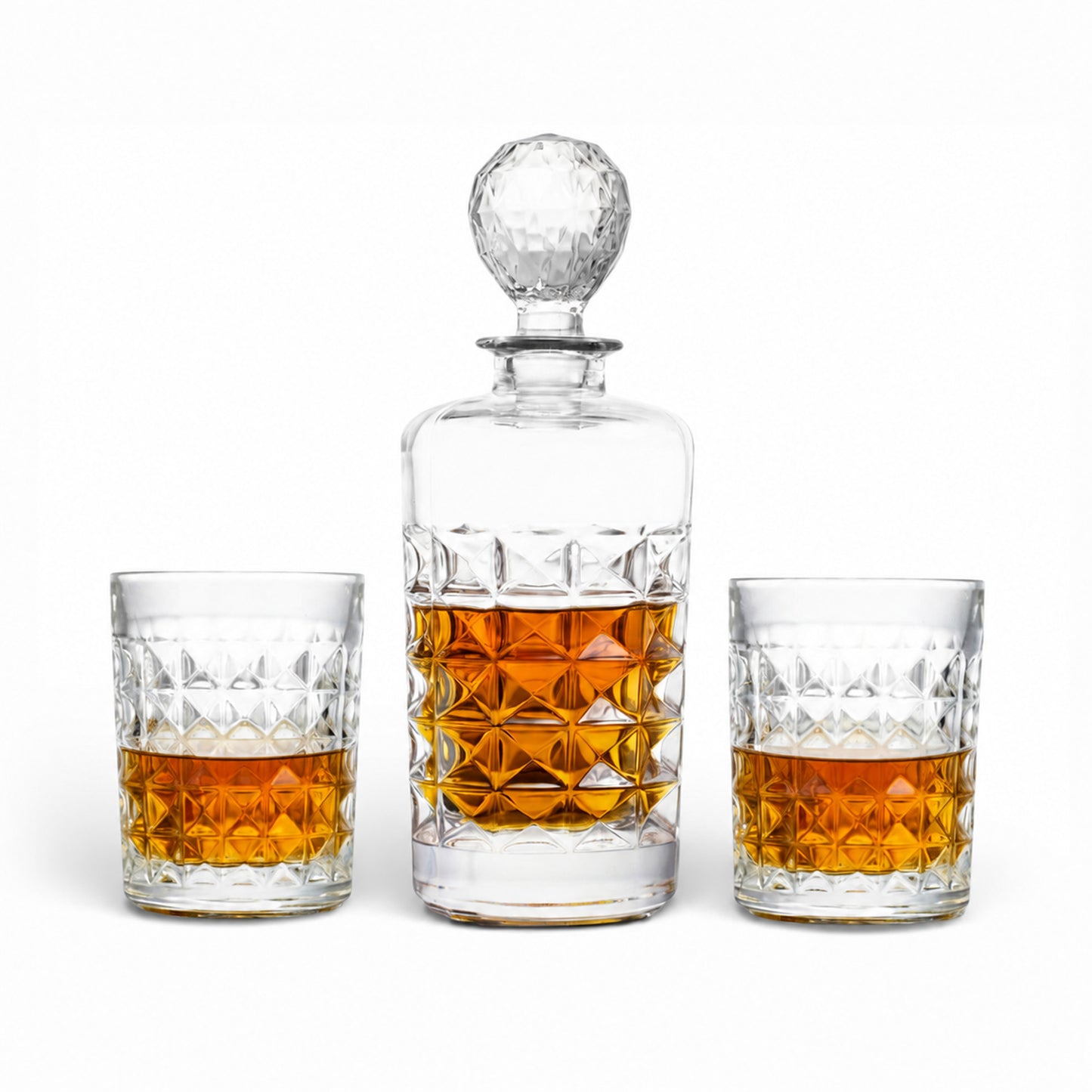 Diamond Reserve Whiskey Decanter and Glass Set - Tuxedo