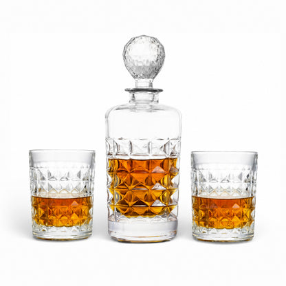 Diamond Reserve Whiskey Decanter and Glass Set - Tuxedo