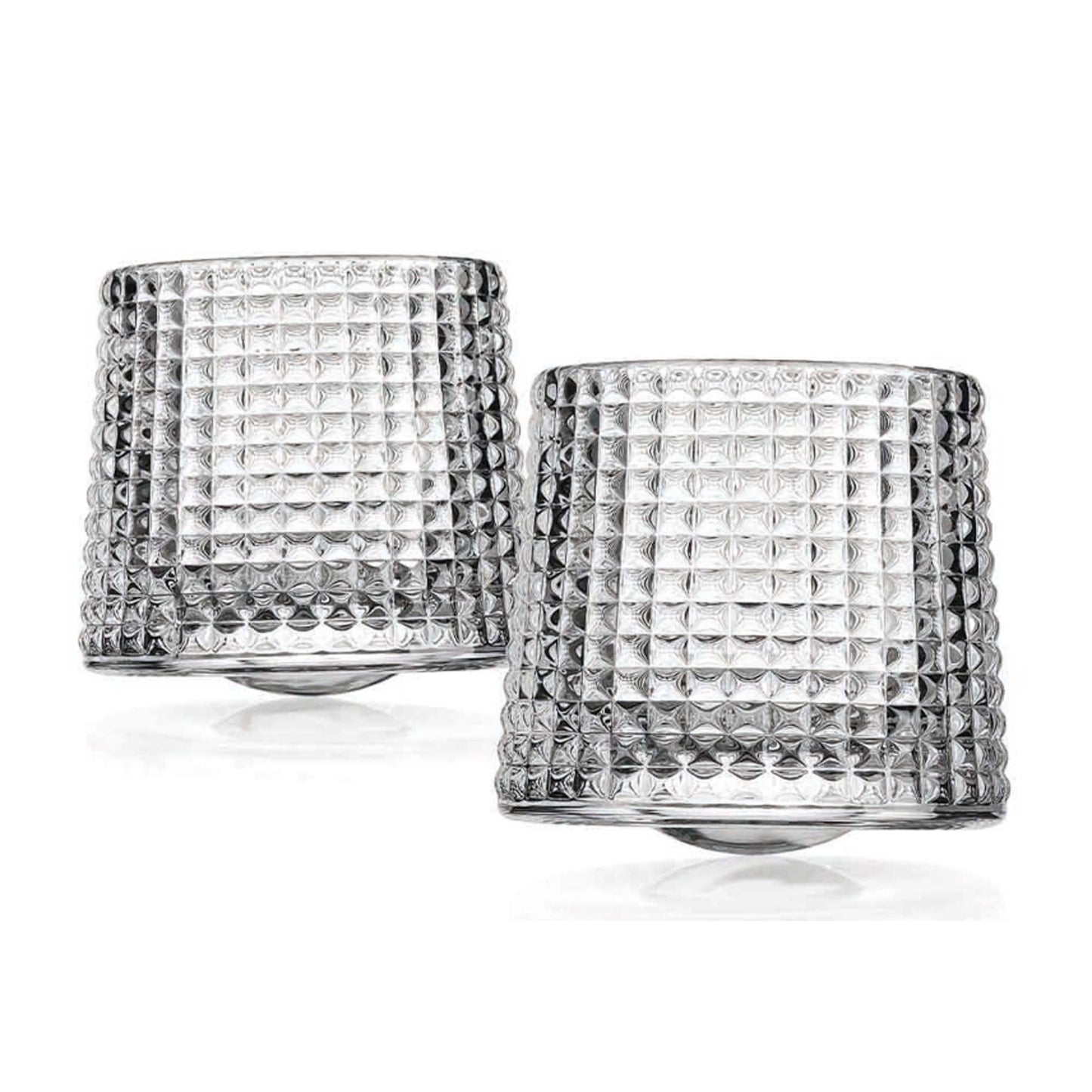Diamond Whiskey Spinning Crystal Glass, Set of 4