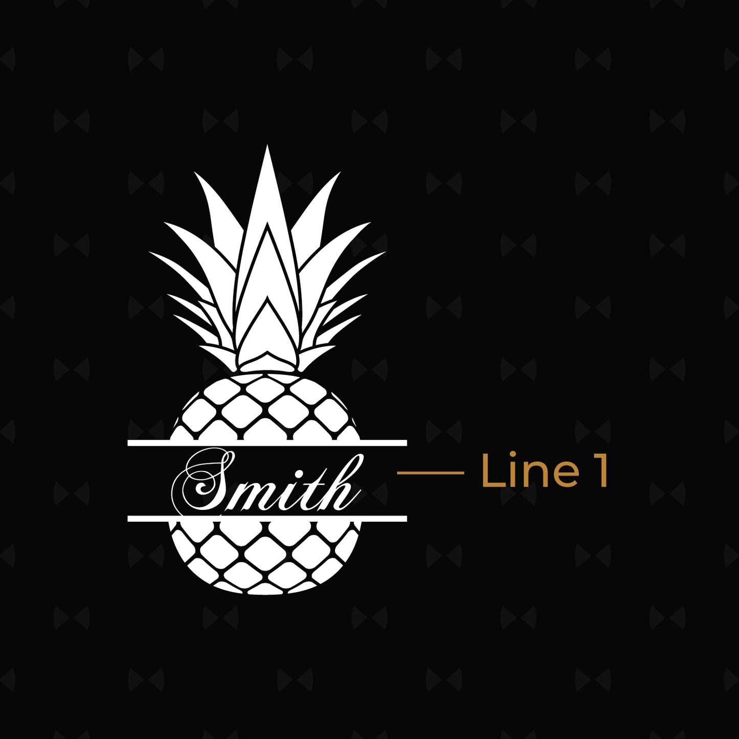 Pineapple Personalized Leather Poker Gift Set