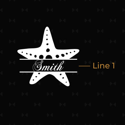 Starfish Personalized Slate & Wood Paddle Cheese Board