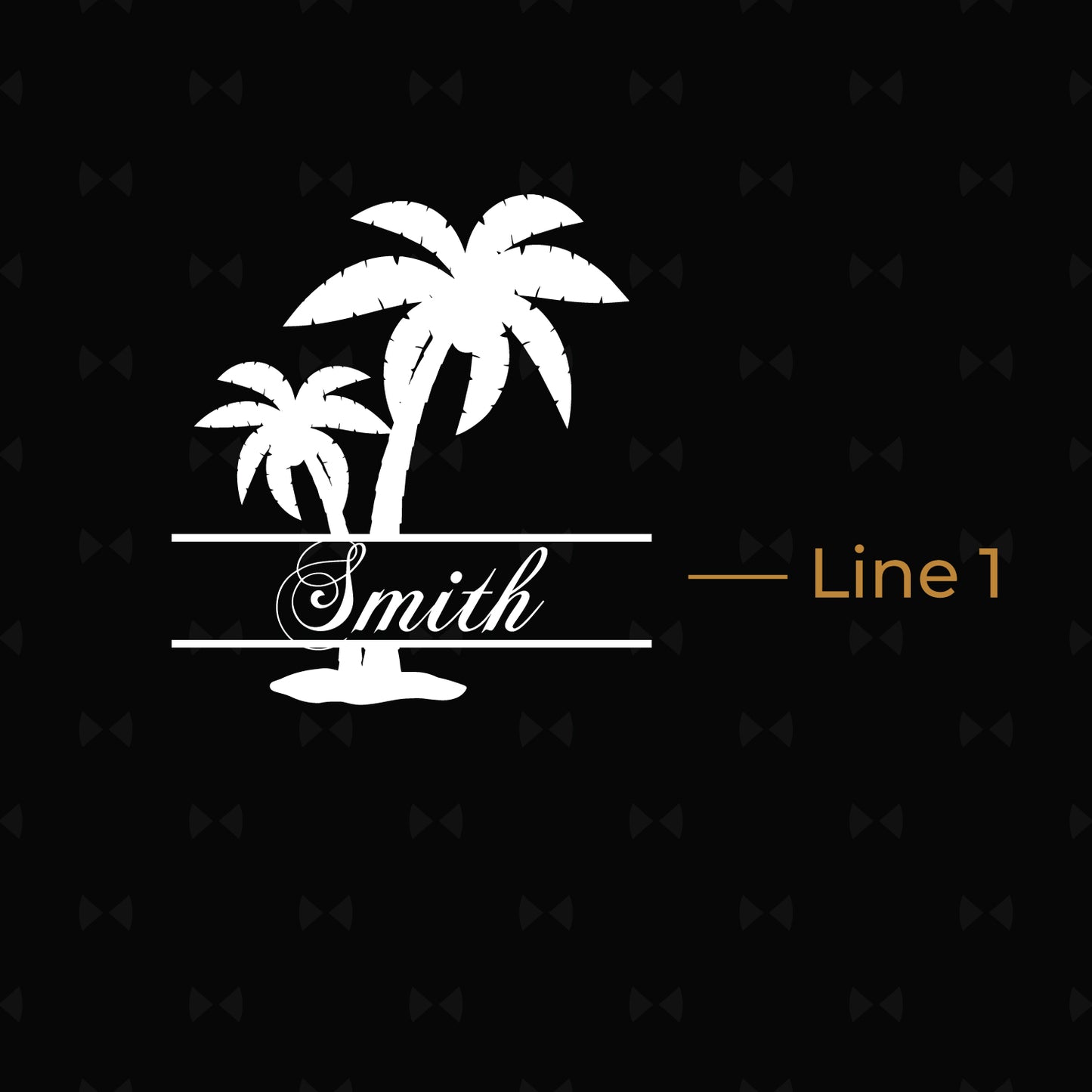 Palm Tree Personalized Rectangle Leather Serving Tray