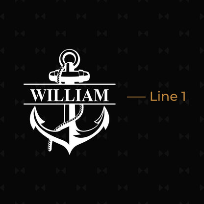 Anchor Personalized Metal Flask