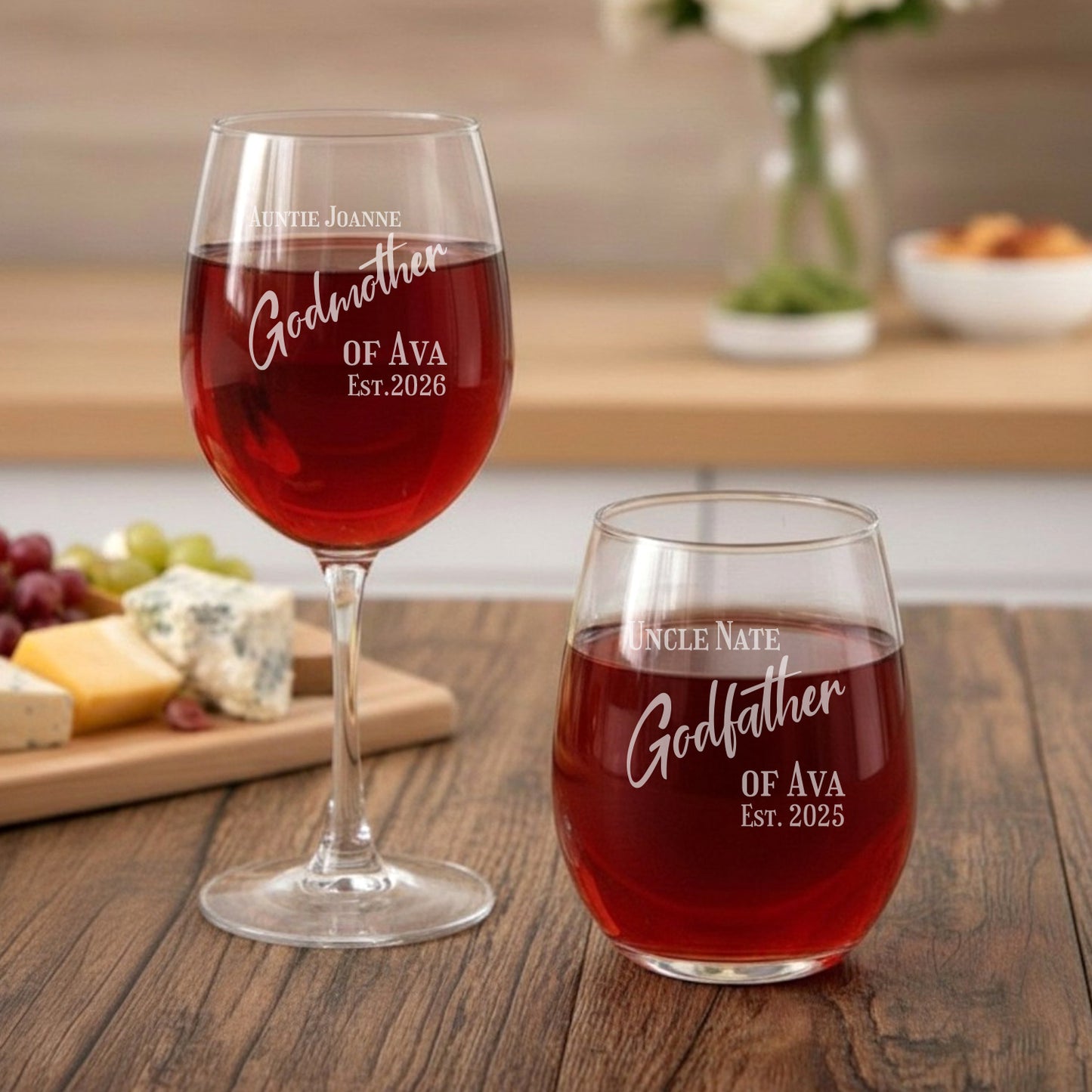 Godparent Personalized Wine Glass