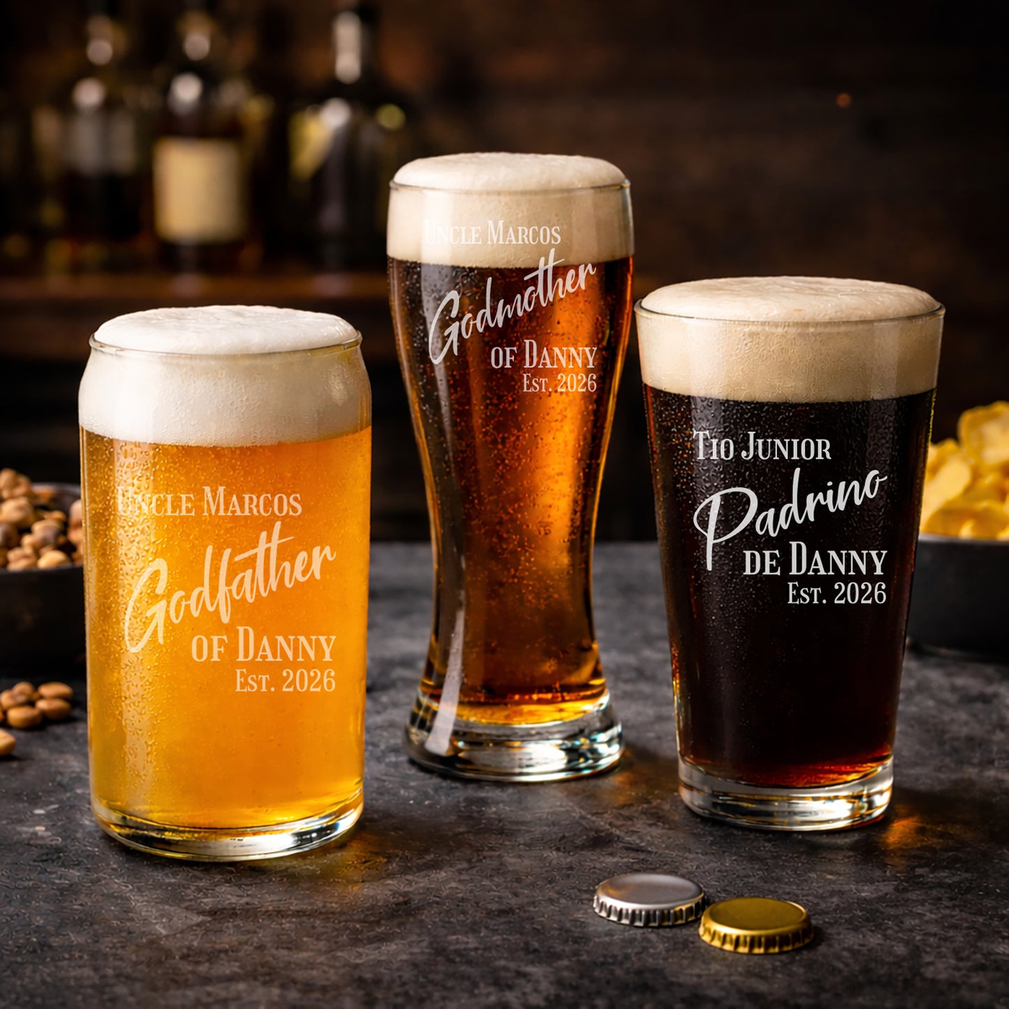 Godfather Personalized Beer Glass