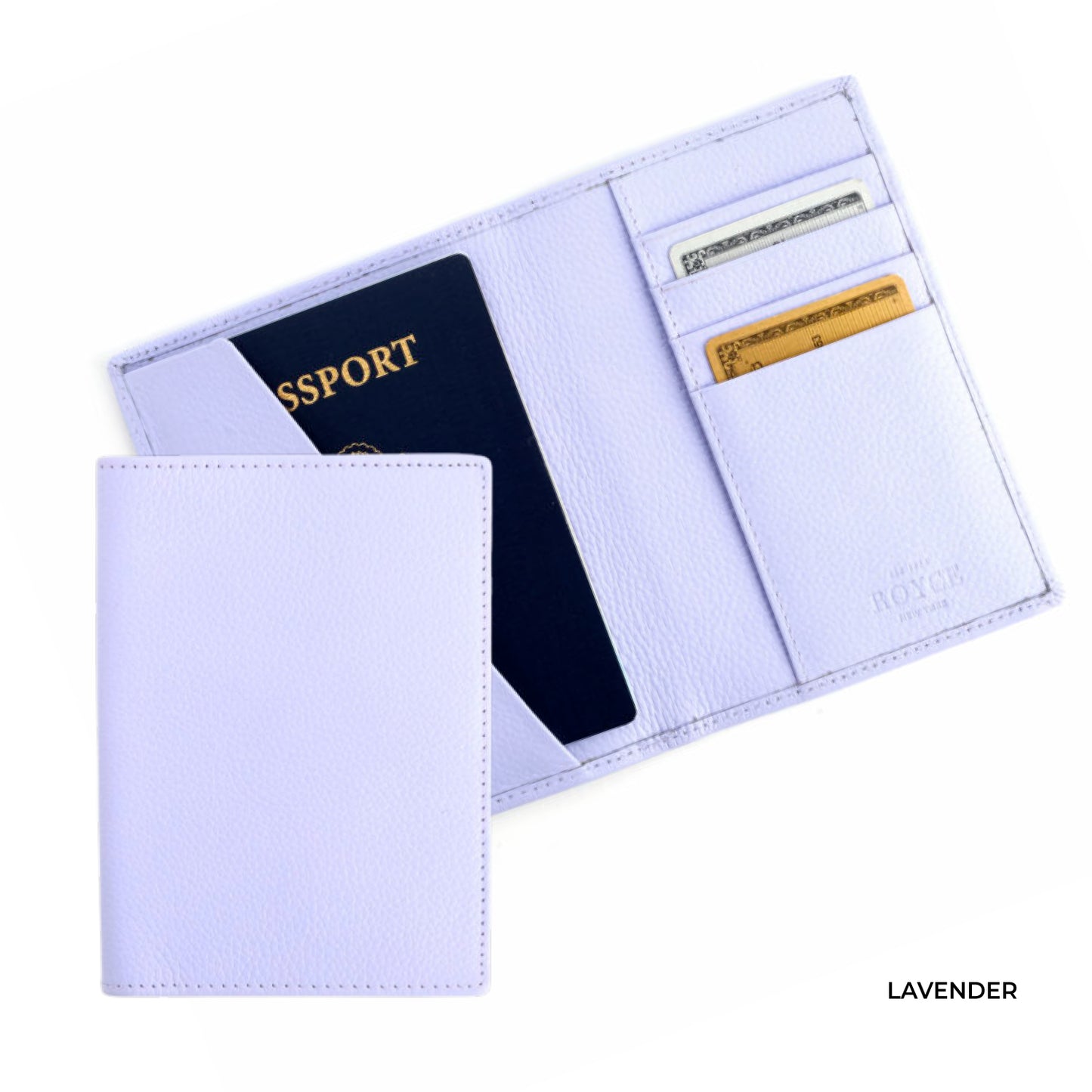 ROYCE New York Monogrammed RFID Blocking Passport Travel Organizer