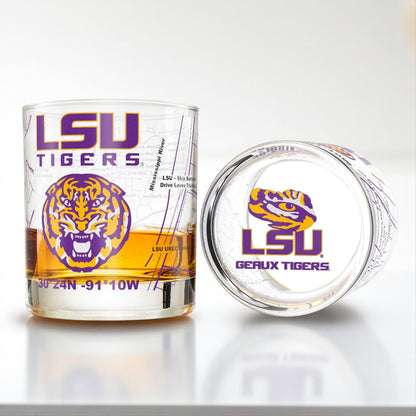 Louisiana State University LSU Whiskey Glass Gift Set -2pc