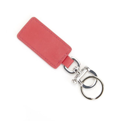 ROYCE New York Monogrammed Leather Luxe Key Chain