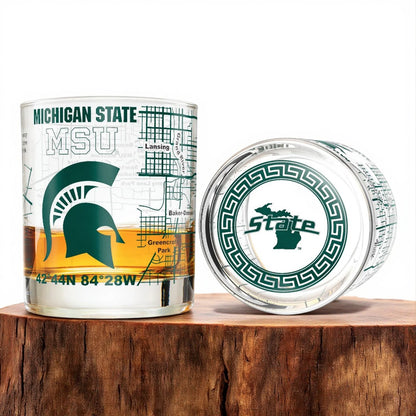 Michigan State University Whiskey Glass Gift Set - 2pc